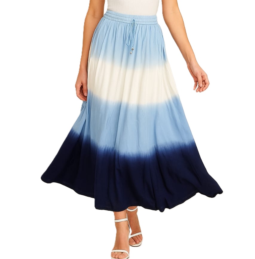 Rayon Long Skirt Multicolor 1