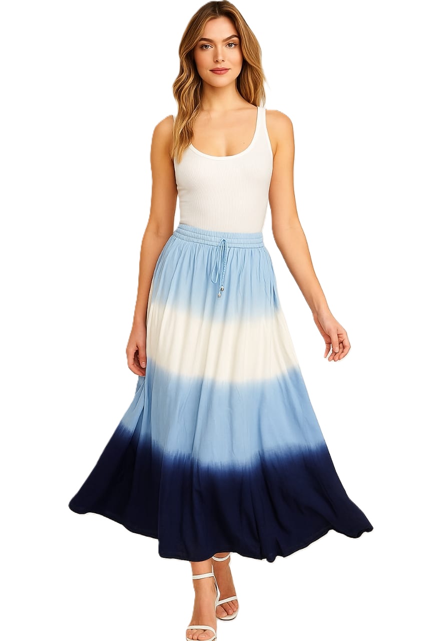 Rayon Long Skirt Multicolor 4