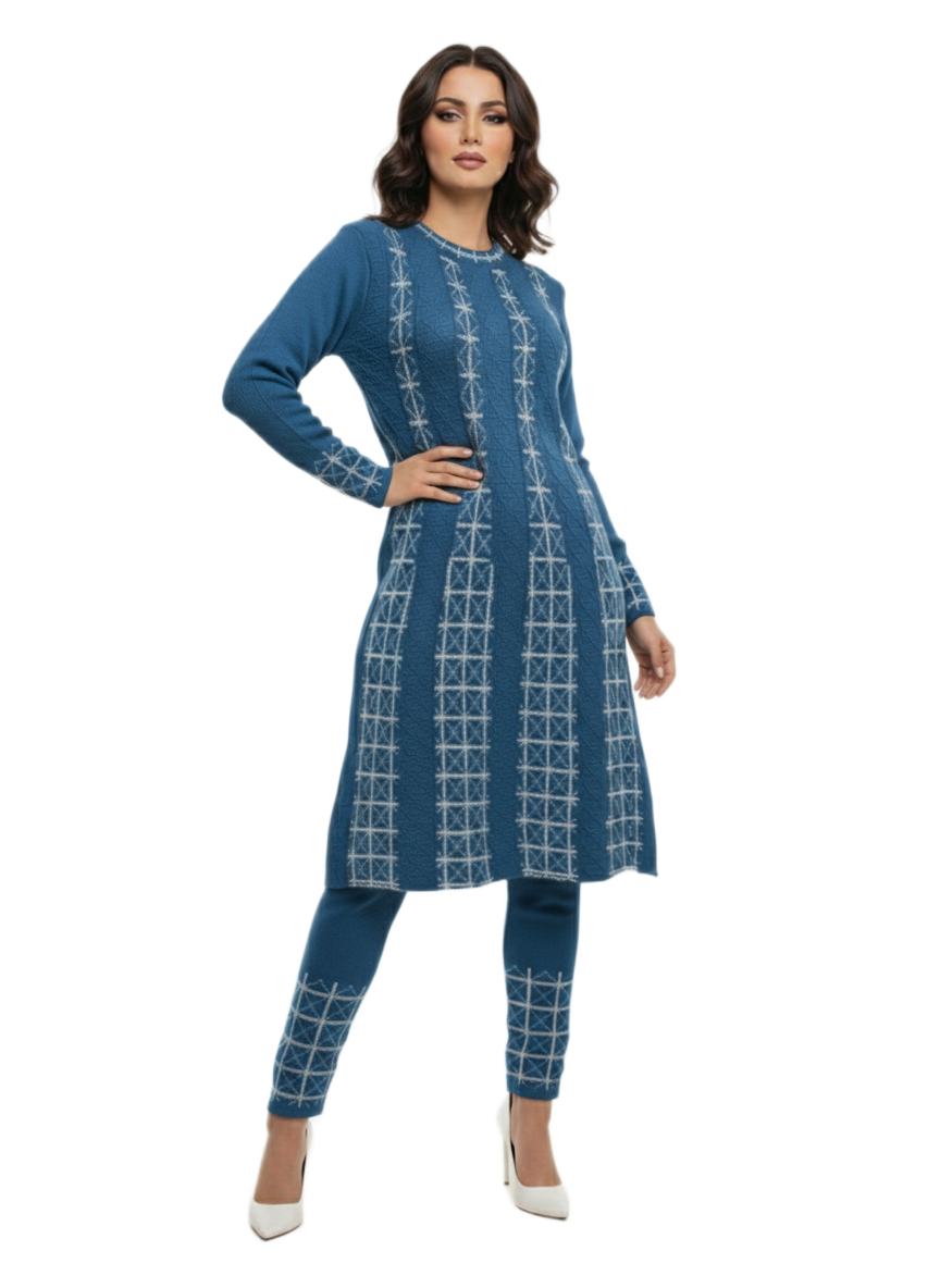 Woolen Suit Set Blue 1