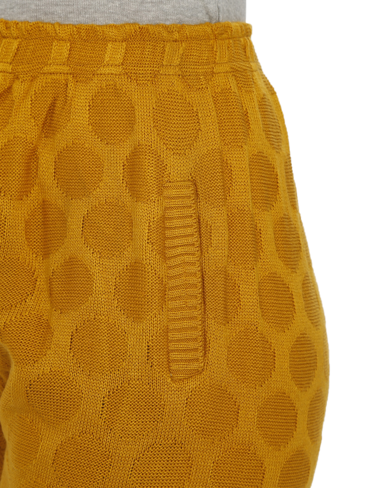 Mustard circle design wool pant 6